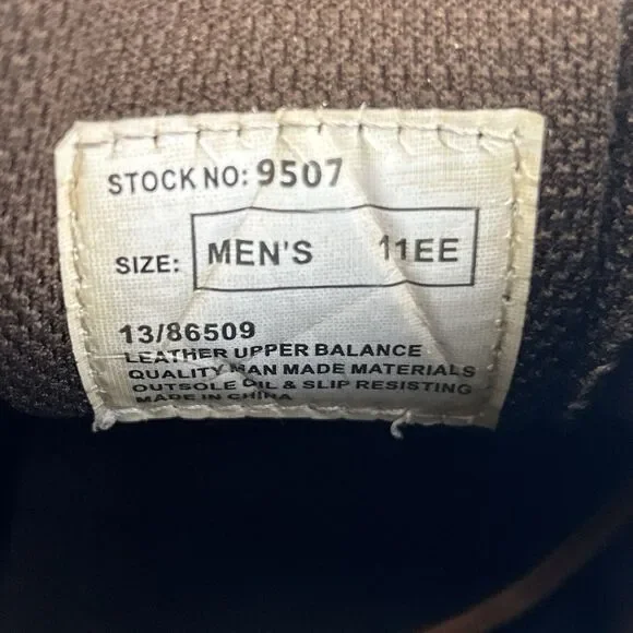 Work n Sport 6” Work Boots Mens Sz 11EE Brown Leather Soft Toe Thorogood Soles - Picture 7 of 9